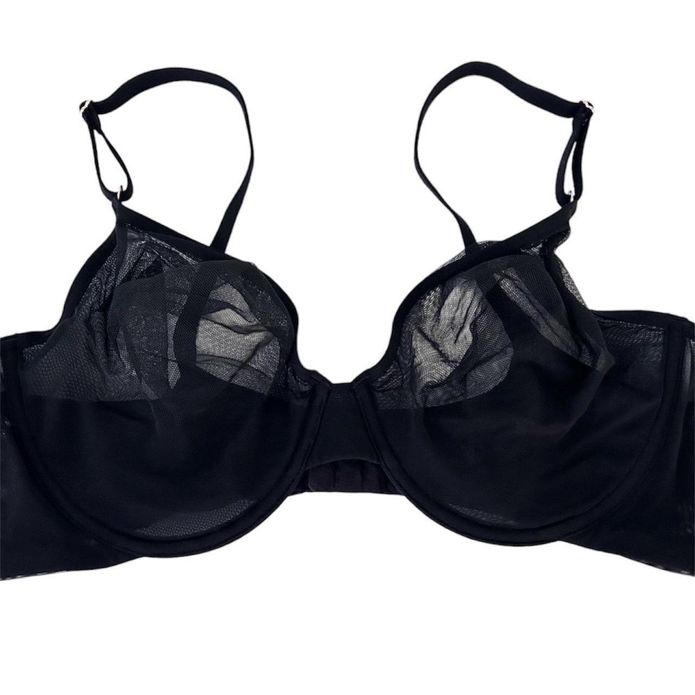 Size 40C Smart & Sexy Black Mesh Bra